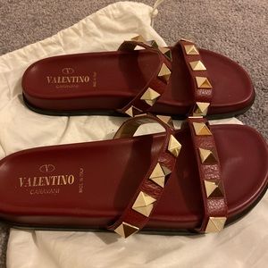Valentino rock stud slides
